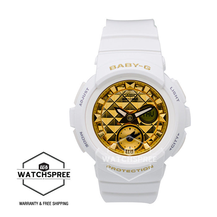 Casio Baby-G Round Series White Resin Band Watch BGA195M-7A Watchspree
