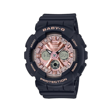 Casio Baby-G Standard Analog-Digital BA-130 Brilliantly Series Black Resin Band Watch BA130-1A4 BA-130-1A4 Watchspree