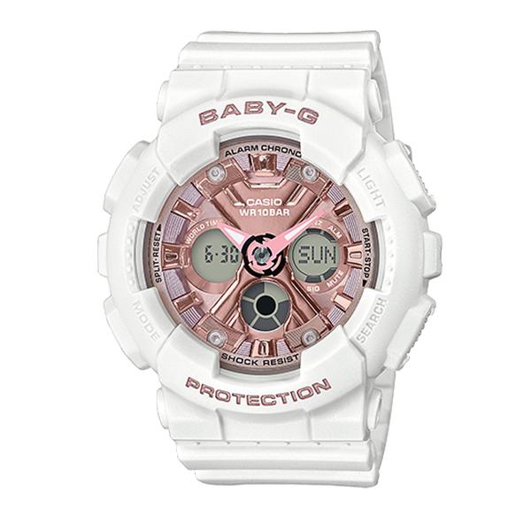Casio Baby-G Standard Analog-Digital BA-130 Series White Resin Band Watch BA130-7A1 BA-130-7A1 Watchspree