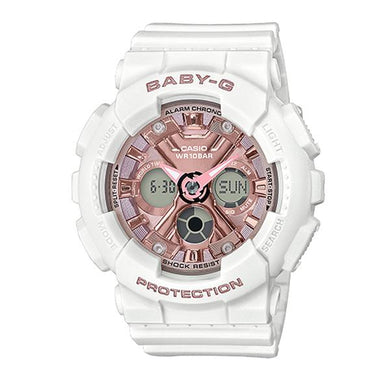 Casio Baby-G Standard Analog-Digital BA-130 Series White Resin Band Watch BA130-7A1 BA-130-7A1 Watchspree