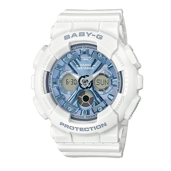 Casio Baby-G Standard Analog-Digital BA-130 Series White Resin Band Watch BA130-7A2 BA-130-7A2 Watchspree