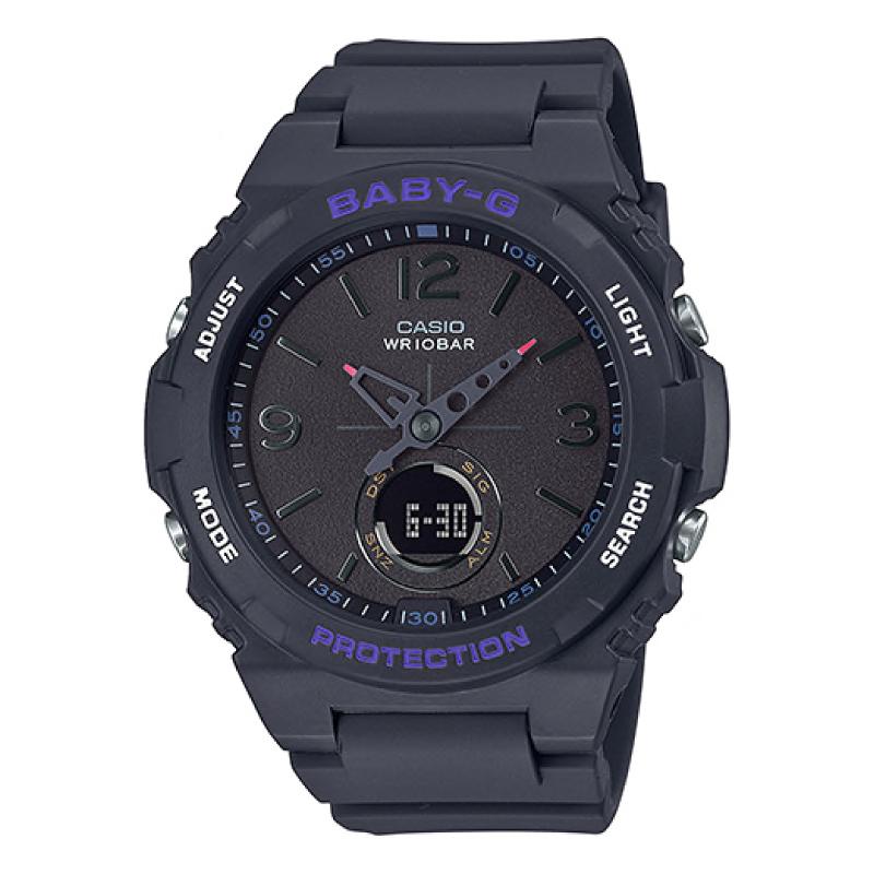 Casio Baby-G Standard Analog-Digital Black Resin Band Watch BGA260-1A BGA-260-1A Watchspree