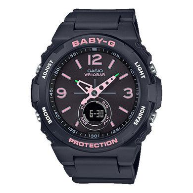 Casio Baby-G Standard Analog-Digital Black Resin Band Watch BGA260SC-1A BGA-260SC-1A Watchspree