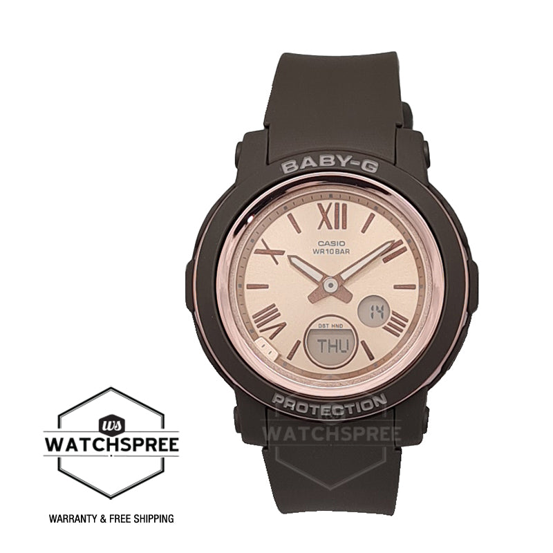 Casio Baby-G Standard Analog-Digital Brown Resin Band Watch BGA290-5A BGA-290-5A Watchspree