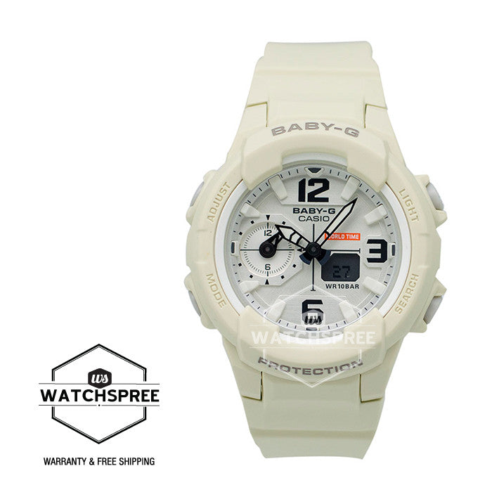 Casio Baby-G Standard Analog Digital Milk White Resin Strap Watch BGA230-7B2 Watchspree