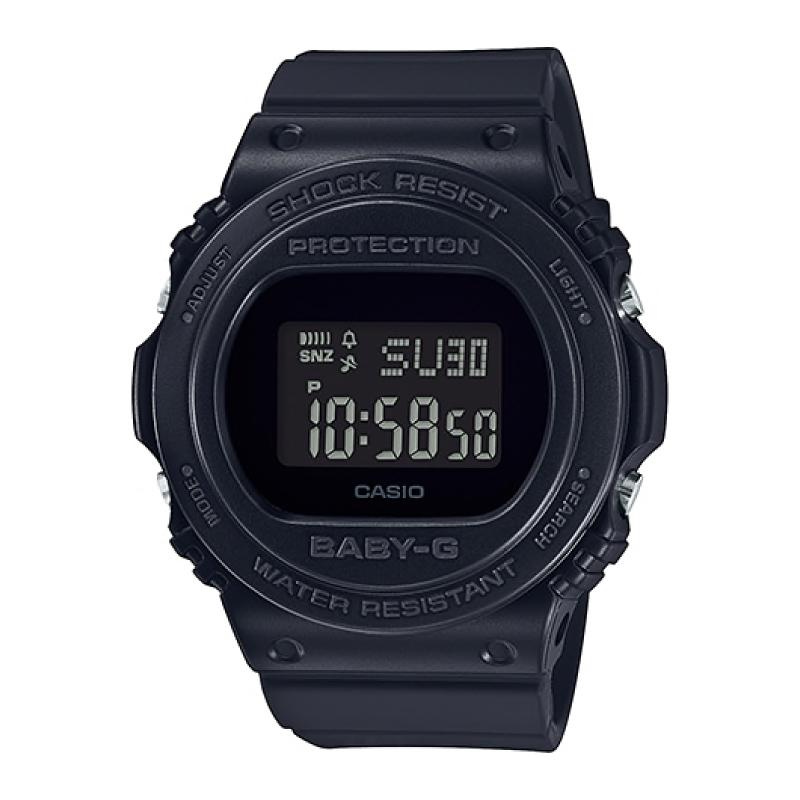 Casio Baby-G Standard Digital New Round Face Black Resin Band Watch BGD570-1D BGD-570-1D BGD-570-1 Watchspree