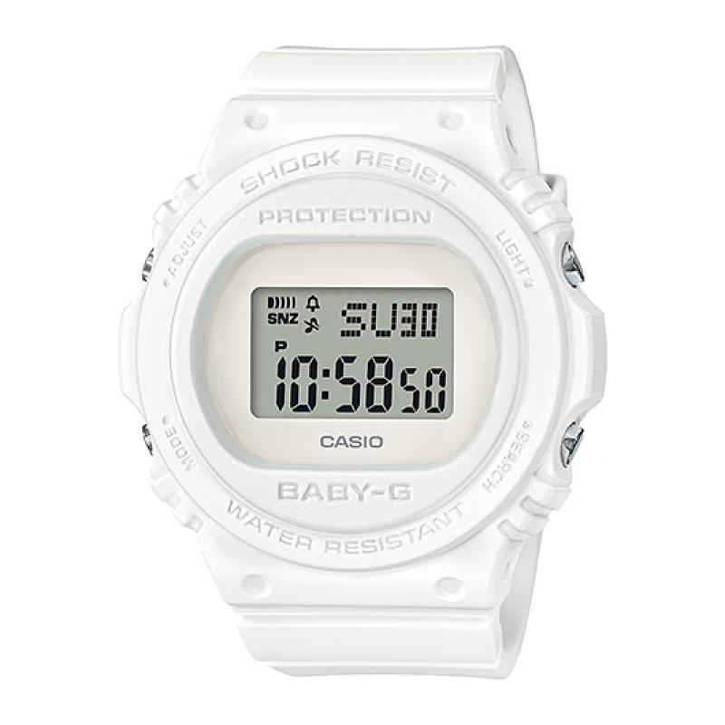 Casio Baby-G Standard Digital New Round Face White Resin Band Watch BGD570-7D BGD-570-7D BGD-570-7 Watchspree