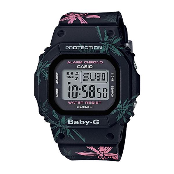 Casio Baby-G Summer Flower Pattern Black Resin Band Watch BGD560CF-1D BGD-560CF-1D Watchspree