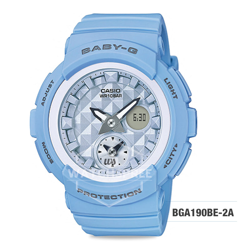 Casio Baby-G Watch Beach Color Series Light Blue Resin Band Watch BGA190BE-2A Watchspree
