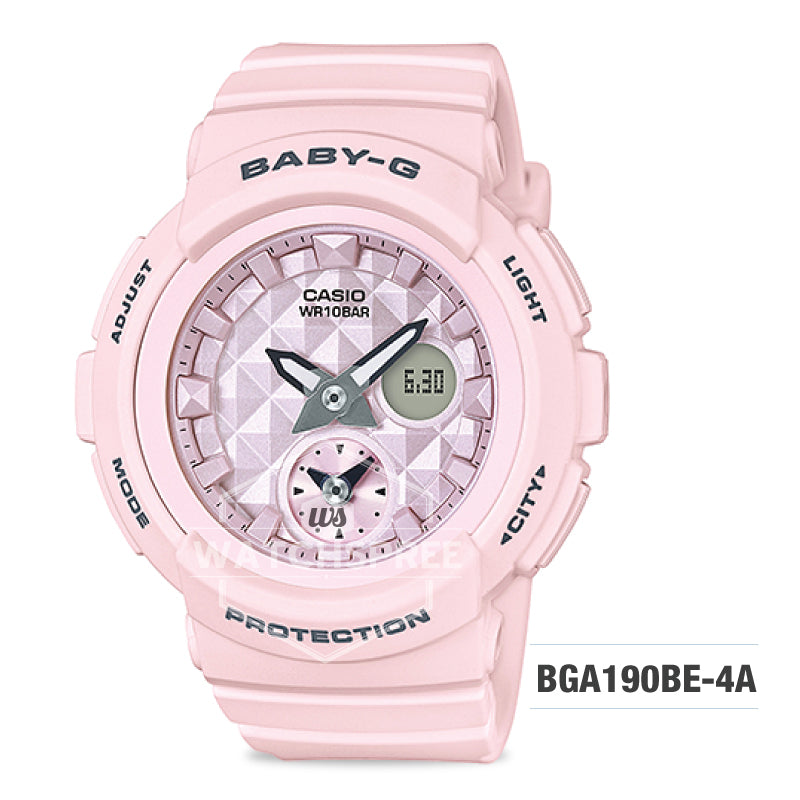 Casio Baby-G Watch Beach Color Series Light Pink Resin Band Watch BGA190BE-4A Watchspree