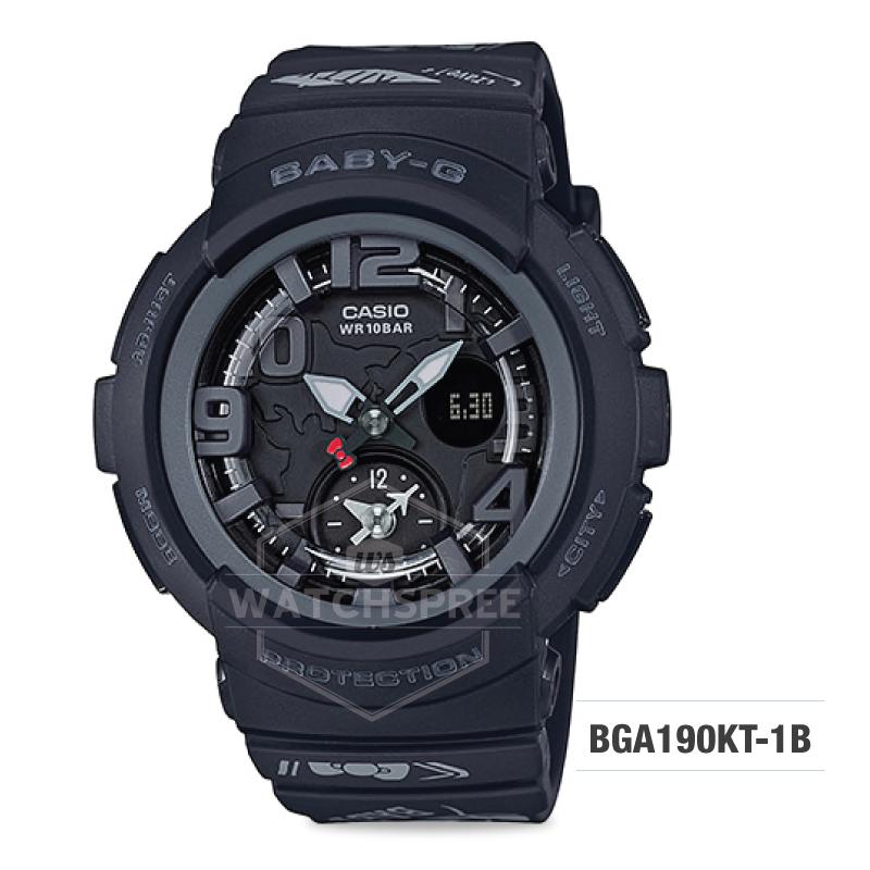 Casio Baby-G x Hello Kitty Limited Edition Black Resin Band Watch BGA190KT-1B BGA-190KT-1B Watchspree