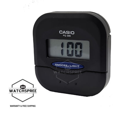 Casio Black Resin Table Clock PQ30B-1D PQ-30B-1D PQ-30B-1 Watchspree