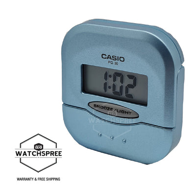 Casio Blue Resin Table Clock PQ30-2D PQ-30-2D PQ-30-2 Watchspree