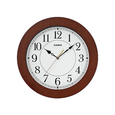 Casio Brown Resin Wall Clock IQ133-5D IQ-133-5D IQ-133-5 (LOCAL BUYERS ONLY) Watchspree