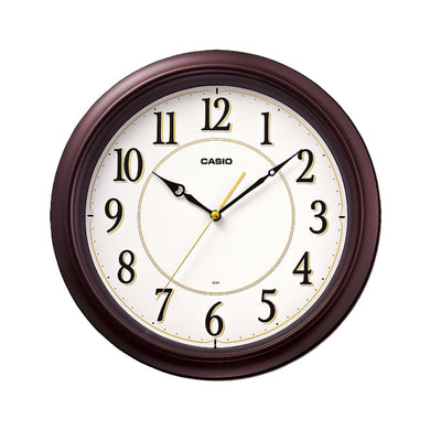 Casio Brown Resin Wall Clock IQ60-5D IQ-60-5D IQ-60-5 (LOCAL BUYERS ONLY) Watchspree