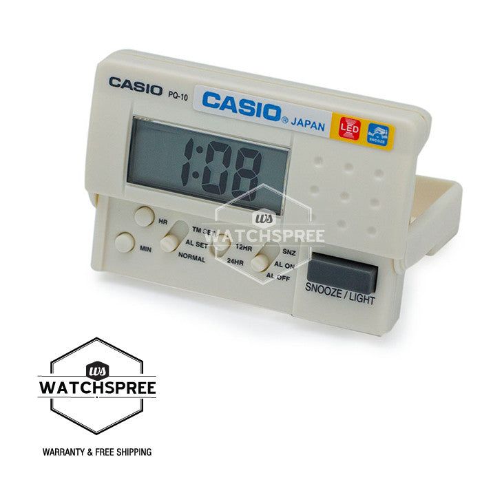 Casio Clock Casio Pq10 Casio White Resin Table Clock PQ10-7R
