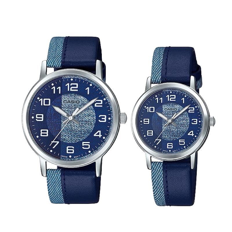 Casio Couple Leather Watch LTPE159L-2B1 MTPE159L-2B1 Watchspree