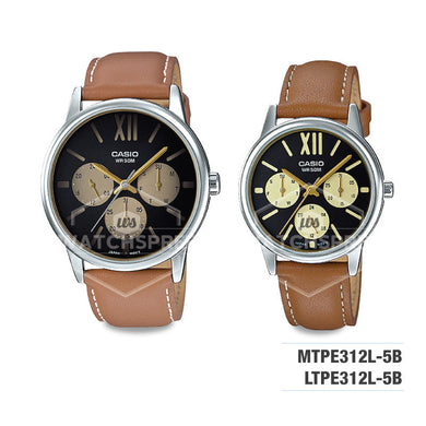 Casio Couple Leather Watch LTPE312L-5B MTPE312L-5B Watchspree