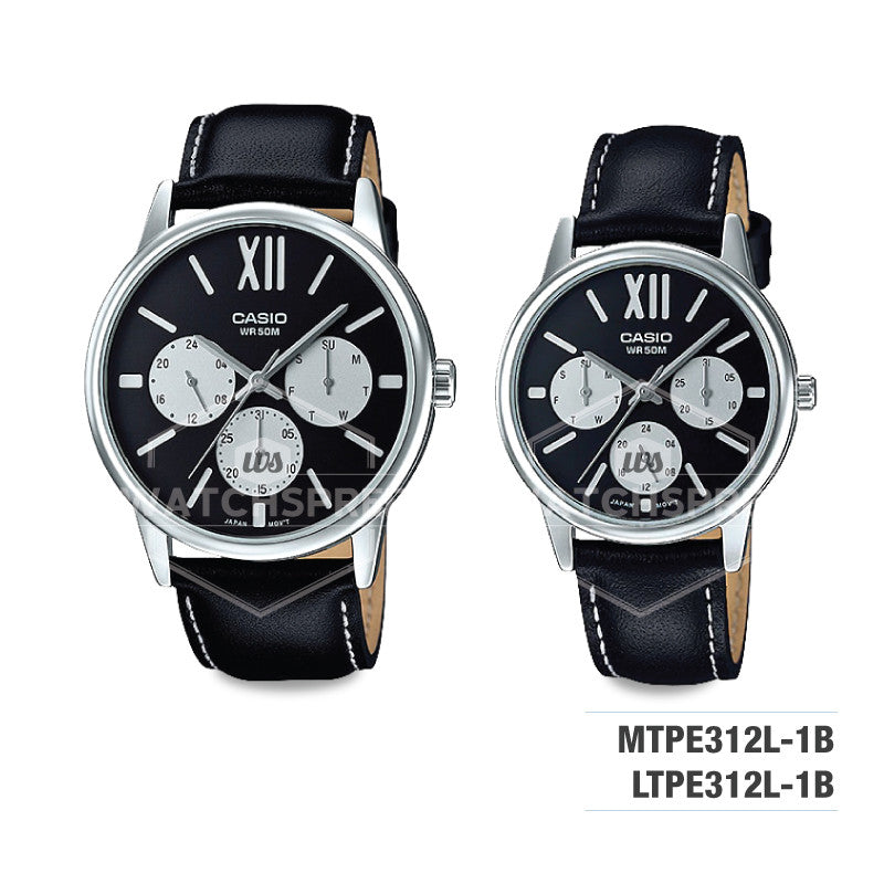 Casio Couple Metal Watch LTPE312L-1B MTPE312L-1B Watchspree