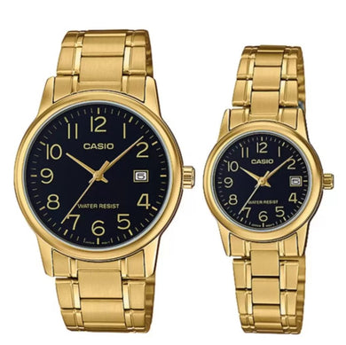 Casio Couple Stainless Steel Watch LTPV002G-1B MTPV002G-1B Watchspree