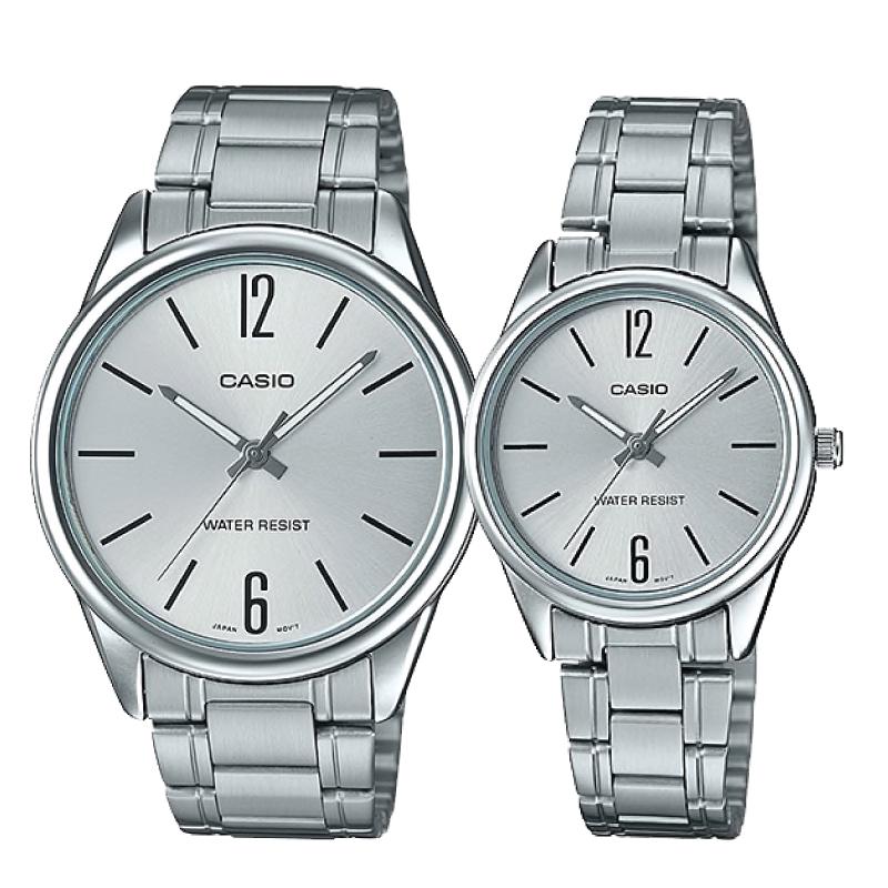 Casio Couple Stainless Steel Watch LTPV005D-7B MTPV005D-7B Watchspree