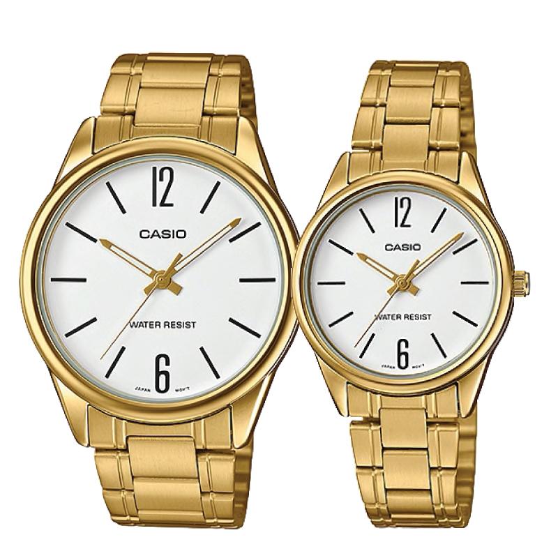 Casio Couple Stainless Steel Watch LTPV005G-7B MTPV005G-7B Watchspree