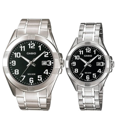 Casio Couple Watch MTP1308D-1B LTP1308D-1B Watchspree