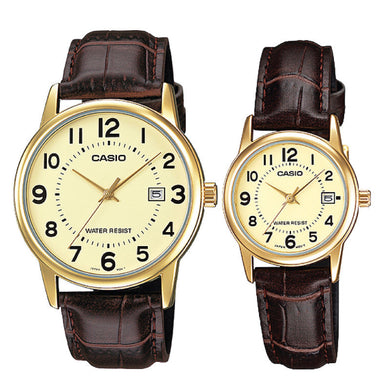 Casio Couple Watch MTPV002GL-9B LTPV002GL-9B Watchspree