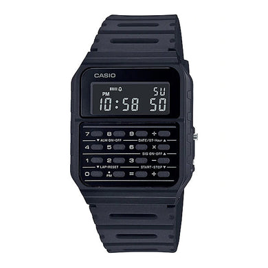Casio Data Bank Calculator Black Resin Band Watch CA53WF-1B CA-53WF-1B Watchspree