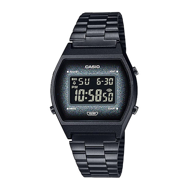 Casio Digital Black Ion Plated Stainless Steel Band Watch B640WBG-1B Watchspree