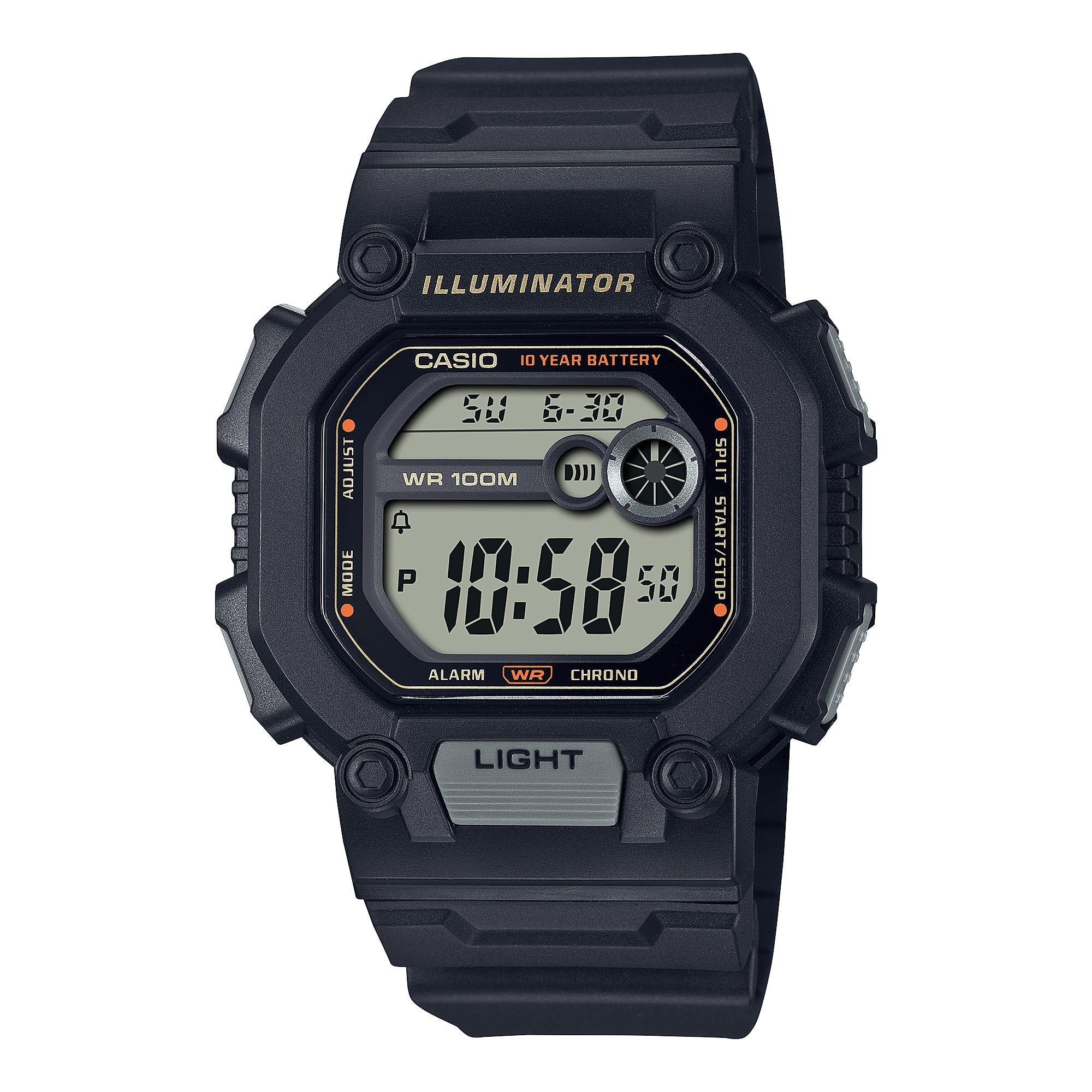 Casio Digital Black Resin Band Watch W737HX-1A W-737HX-1A Watchspree