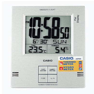 Casio Digital Desk Silver Clock DQ950-8D DQ950-8 Watchspree