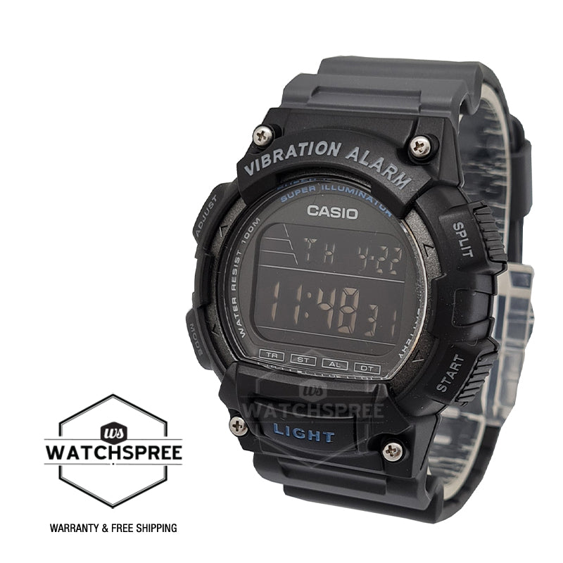 Casio Digital Grey Resin Band Watch W736H-8B W-736H-8B Watchspree