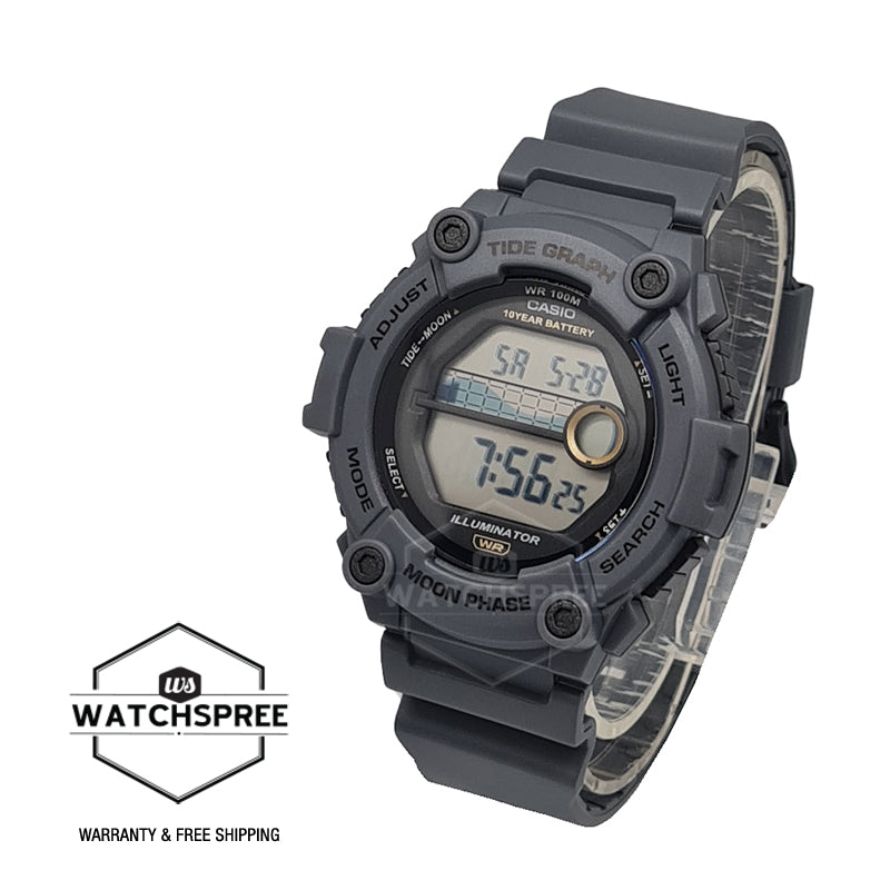 Casio Digital Grey Resin Band Watch WS1300H-8A WS-1300H-8A Watchspree