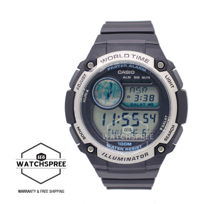 Casio Digital Prayer Alarm Black Resin Band Watch CPA100-1A CPA-100-1A ...
