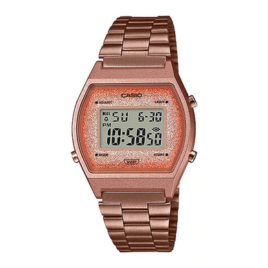 Casio Digital Rose Gold Ion Plated Stainless Steel Band Watch B640WCG-5D B640WCG-5 Watchspree