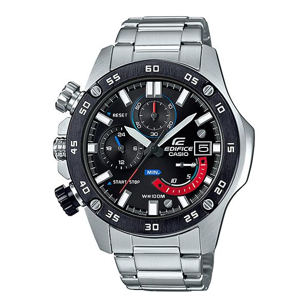 Casio Edifice Chronograph Silver Stainless Steel Band Watch EFR558DB-1A EFR-558DB-1A Watchspree