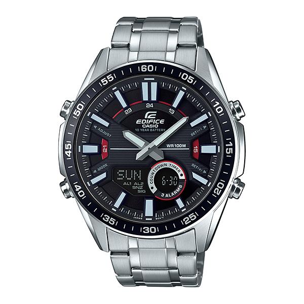 Casio Edifice Chronograph Silver Stainless Steel Band Watch EFVC100D-1A EFV-C100D-1A Watchspree