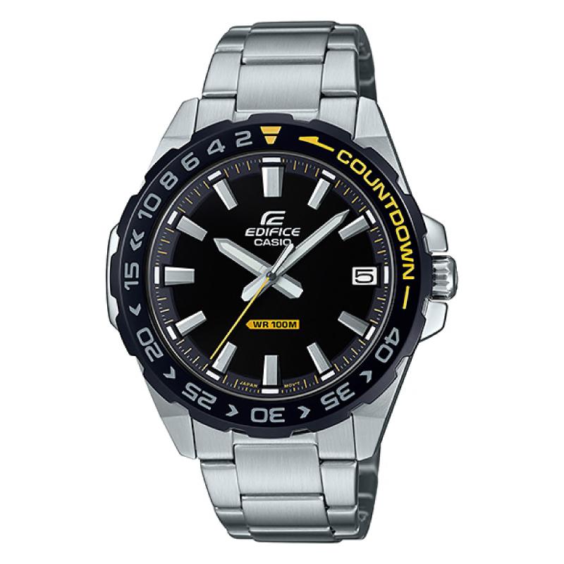 Casio Edifice Silver Stainless Steel Band Watch EFV120DB-1A EFV-120DB-1A Watchspree