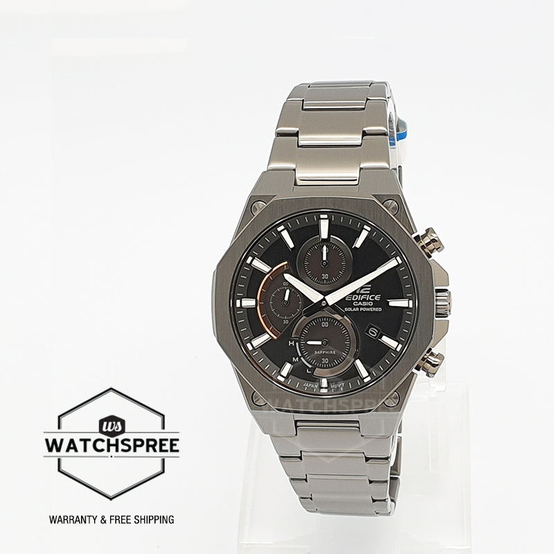 Casio Edifice Slim Line with Sapphire Crystal Grey Ion Plated Stainless Steel Band Watch EFSS570DC-1A EFS-S570DC-1A Watchspree