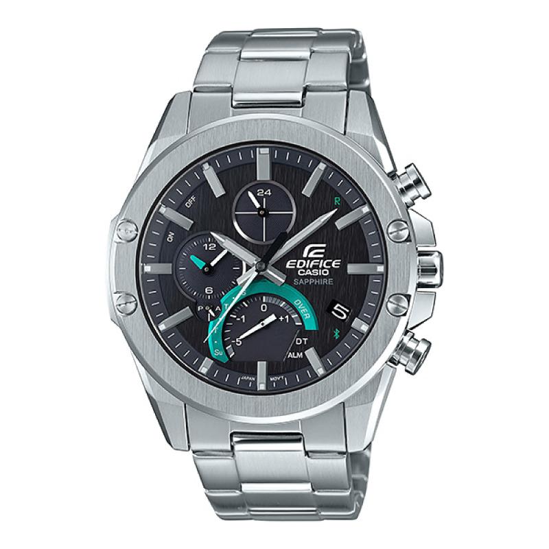 Casio Edifice Smartphone Link Lineup Silver Stainless Steel Band Watch EQB1000D-1A EQB-1000D-1A Watchspree