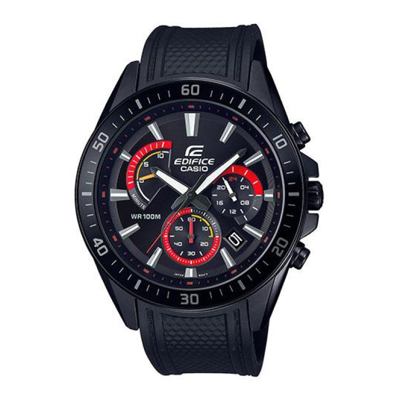Casio Edifice Standard Chronograph Black Resin Band Watch EFR552PB-1A EFR-552PB-1A Watchspree