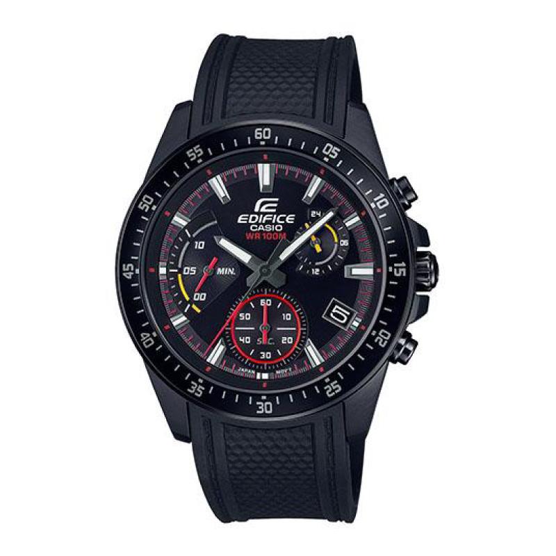 Casio Edifice Standard Chronograph Black Resin Band Watch EFV540PB-1A EFV-540PB-1A Watchspree