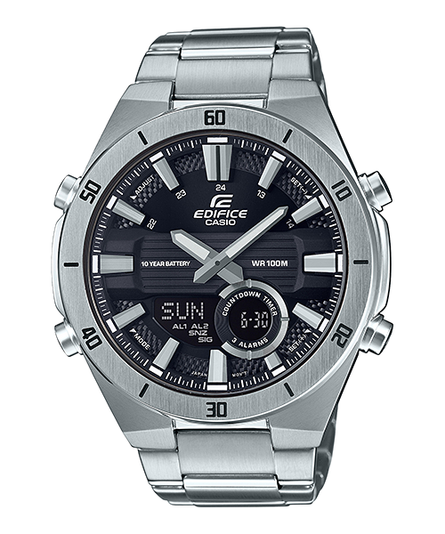 Casio Edifice Standard Chronograph Silver Stainless Steel Band Watch ERA110D-1A ERA-110D-1A Watchspree