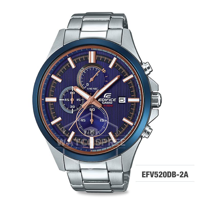 Casio Edifice Standard Chronograph Silver Stainless Steel Watch EFV520DB-2A EFV-520DB-2A Watchspree