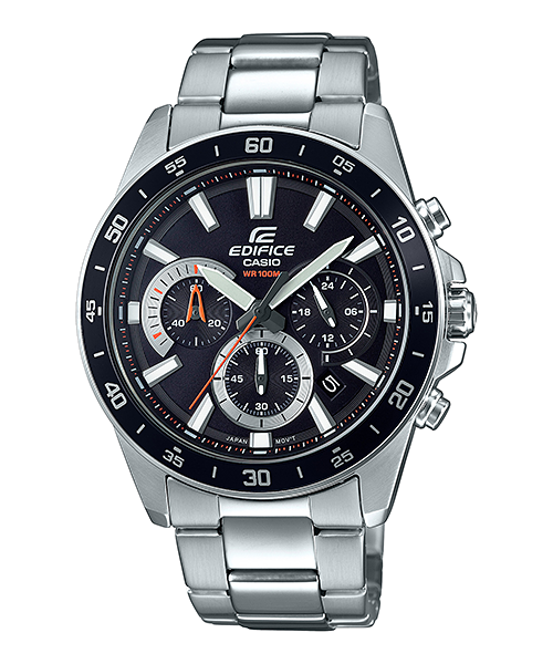 Casio Edifice Standard Chronograph Silver Stainless Steel Watch EFV570D-1A EFV-570D-1A Watchspree