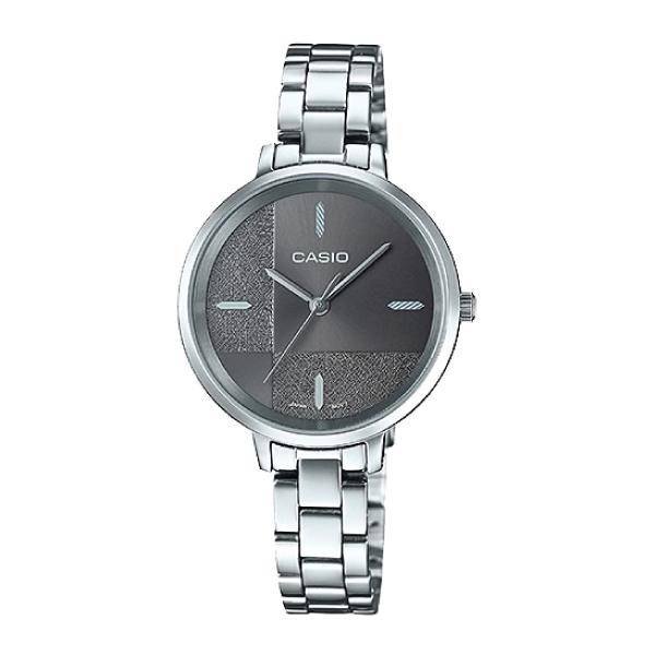 Casio Enticer Ladies' Silver Stainless Steel Band Watch LTPE152D-1E LTP-E152D-1E Watchspree