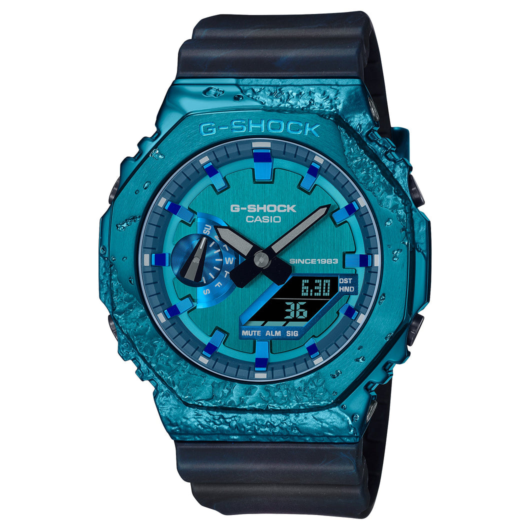 Casio G-Shock 40th Anniversary Adventurer’s Stone Limited Edition Dark Blue with Marble Design Resin Band Watch GM2140GEM-2A GM-2140GEM-2A Watchspree