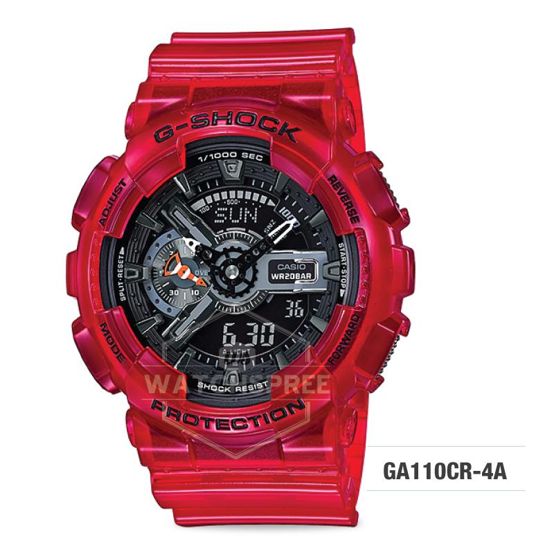 Casio G-Shock Aqua Planet Coral Reef Color Red Resin Band Watch GA110CR-4A GA-110CR-4A Watchspree