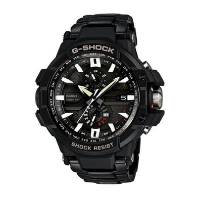 Casio G-Shock Aviation Smart Access  Black IP Stainless Steel Band Watch GWA1000D-1A Watchspree